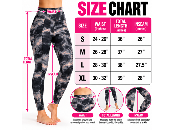 (5PK) Women's Leggings W/ Pockets