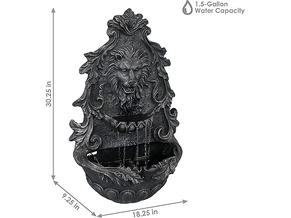 Sunnydaze Stoic Courage Wall Water Fountain