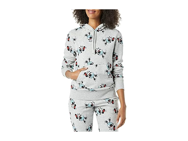 Amazon Essentials Disney | Marvel | Star Wars | Princess Women's Fleece Pullover Hoodie Sweatshirts (Available in Plus Size), Minnie Icons, 1X