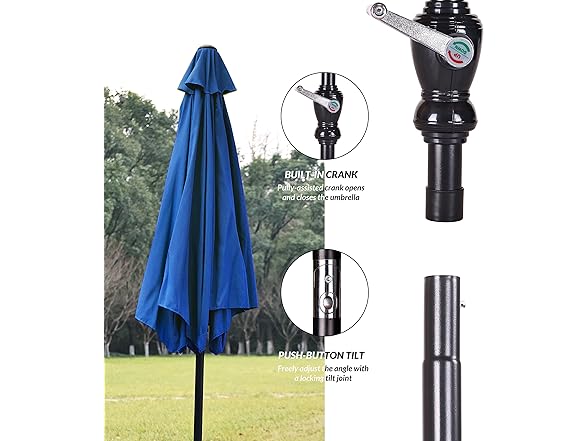 Elevon 9' Outdoor Patio Umbrella
