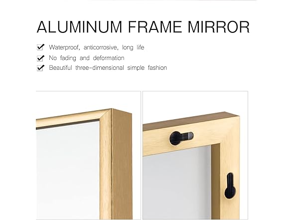 GlasFlength 71"x34" Gold Mirror