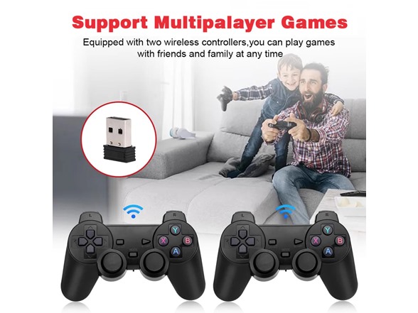 Retro 4K HDMI Game Stick + 2 Controllers