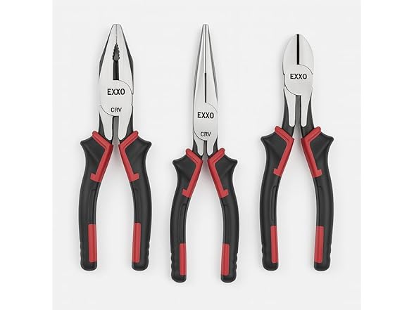 EXXO 4001 3 Piece Plier Set
