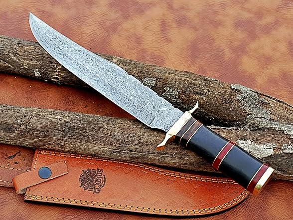Classic 15-Inch Damascus Bowie Knife