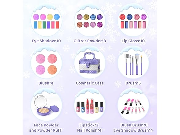 PERRYHOME 56 Pcs Makeup Set for Girls