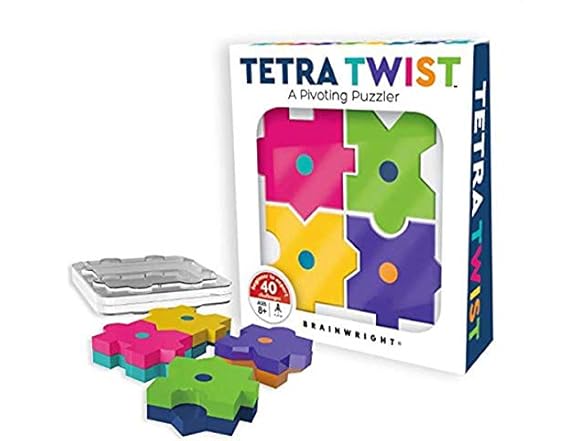 Brainwright Tetra Twist - A Pivoting Puzzler
