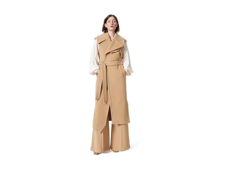 DEE OCLEPPO Women's Sydney Wrap Vest Belted Trench Standard