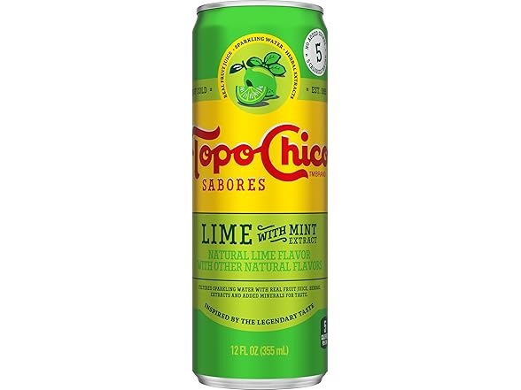 1CT Topo Chico Sabores Lime with Mint Extract 12oz