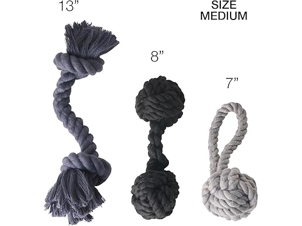 Pet Passion 3-Pk Cotton Dog Rope Toys