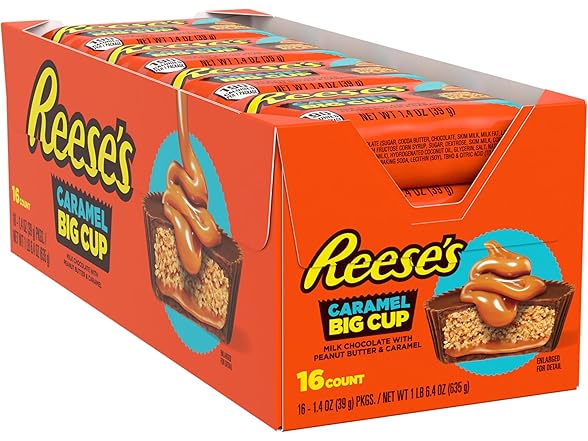 Reeses Big Cup Caramel PB Cups 1.4oz 16c