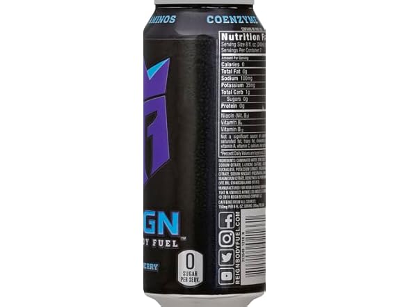 Reign Total Body Fuel Razzle Berry, 16 Fl Oz Can