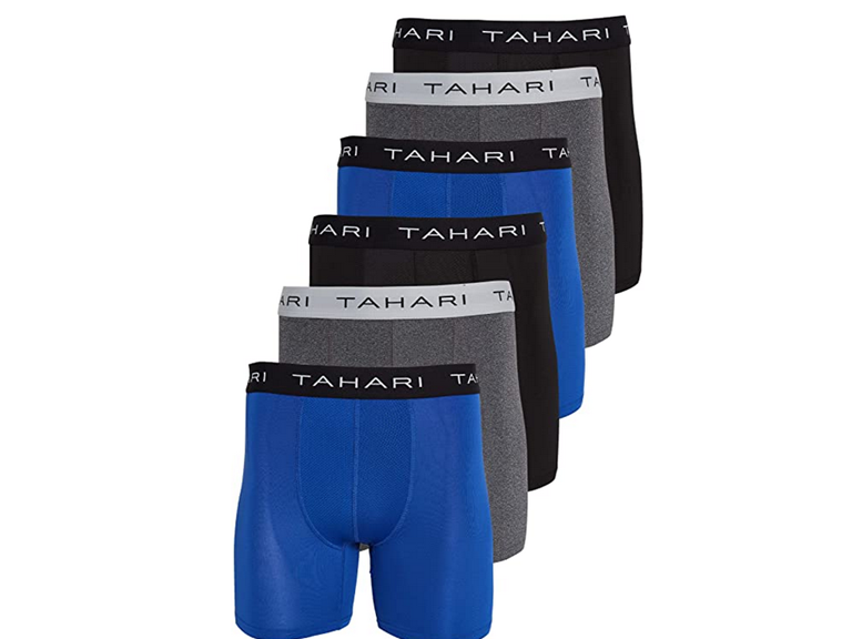 Tahari Men's Athletic Performance Boxer Brief 6-Pack