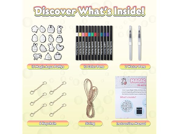 BoxNoble Magic Aqua Puffs 3D Art Craft Kits