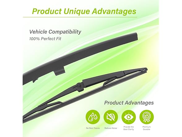 LKK LKK Rear Windshield Wiper Arm Blade As