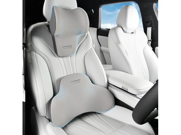 Coverado Lumbar Support and Car Neck Pillow