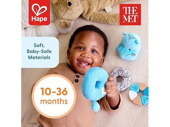 Hape x The Met William the Hippo Baby Stacke