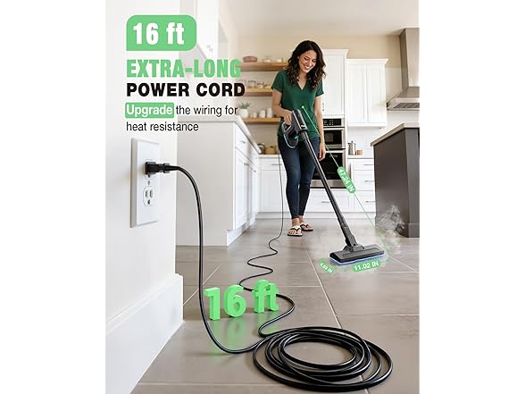 Heavy Duty Steam Mop 14-in-1 Black