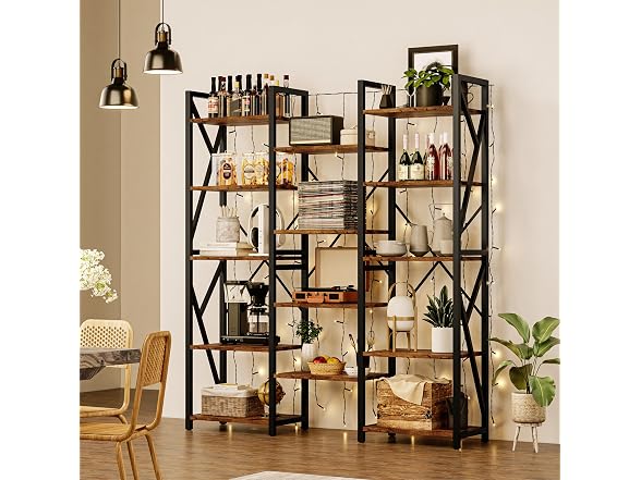 GAOMON Triple Wide 5-Tier Bookshelf