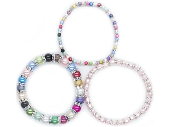 Weebee 200Pcs Glass Pearl Beads Assorted Colors
