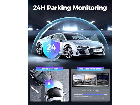 LINGDU 12" 4K Mirror Dash Cam
