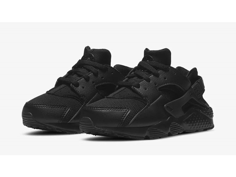 Nike Huarache Run BLACK/GREY016 Kids 10.5C