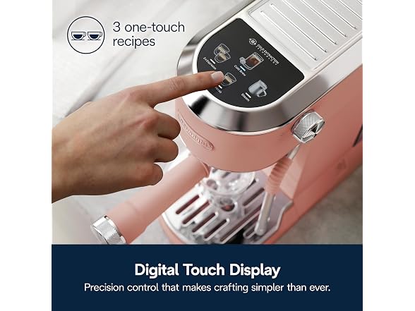 De'Longhi Dedica Duo Compact Espresso Machine Ros Pink