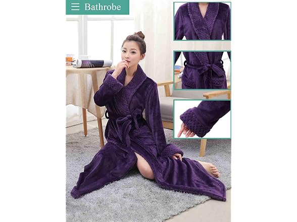 Artfasion Women (Large-X-Large) Long Flannel Robes