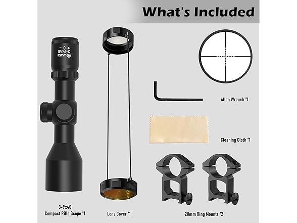 UUQ 3-9x40 Compact Rifle Scope
