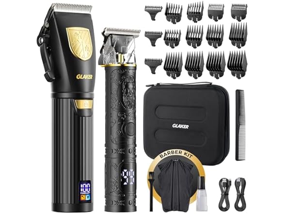 GLAKER Black Hair Clippers for Men
