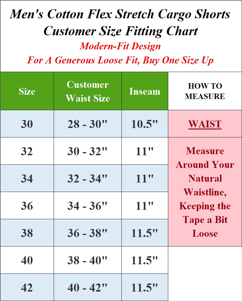 3Pk Asst Mens Flex Stretch Cargo Shorts - Gallery 18