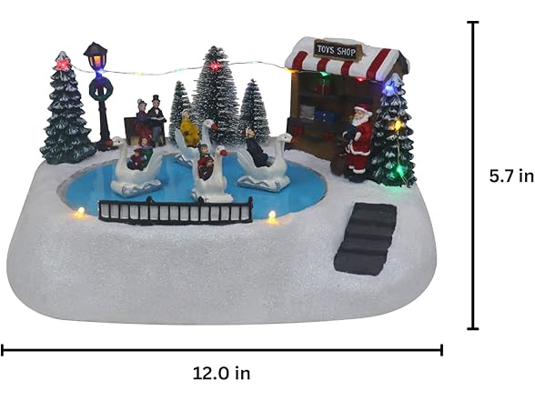 Top Treasures Christmas Shop w/Moving Swans