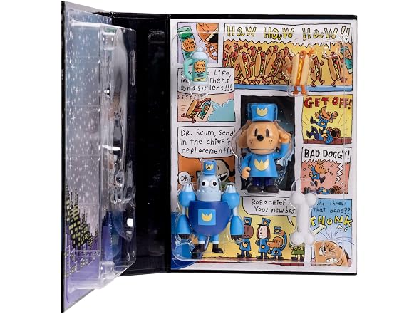 Dog Man 2.5" Figure Book Reveal Playset