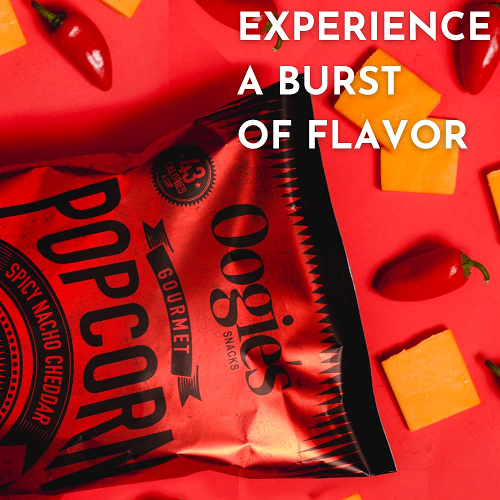 (20 Pk) Oogie's Snacks Spicy Nacho Popcorn - Gallery 9