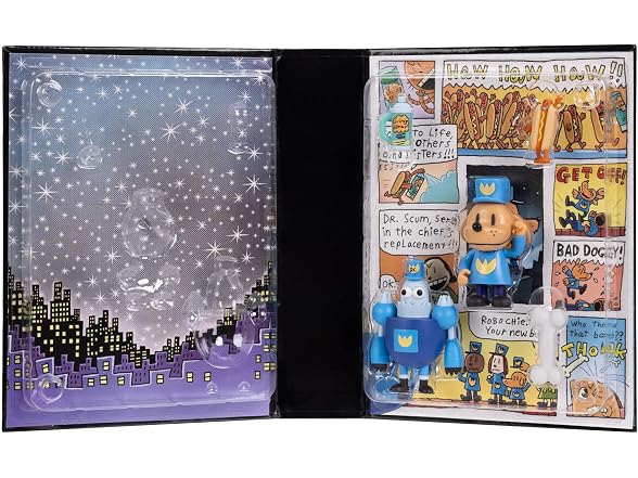 Dog Man 2.5" Figure Book Reveal Playset
