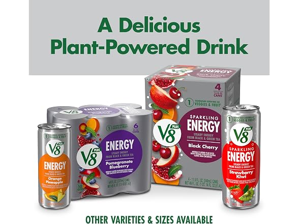 V8 +ENERGY | Sparkling Black 11.5 fl oz