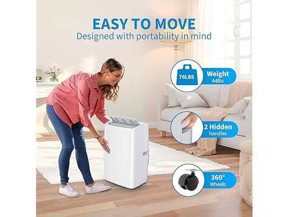 GarveeLife 12,000 BTU Portable Air Conditioner WH