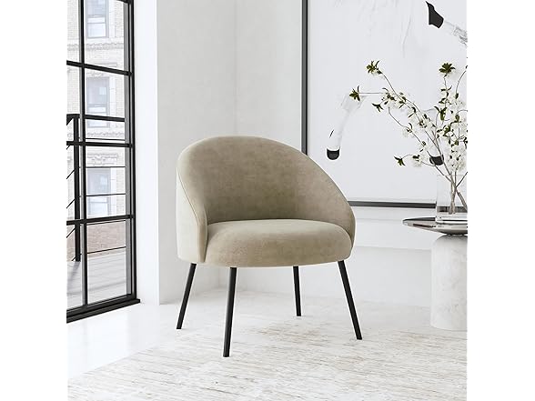 Homepop Upholstered Velvet Accent Chair