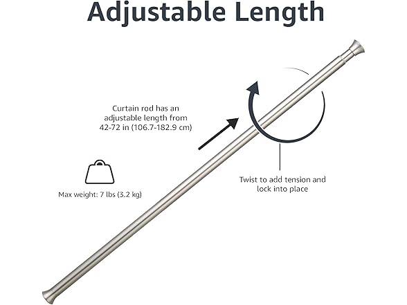 Amazon Basics Easy-Install Shower Rod