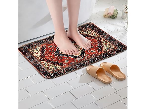 Art Deco Bath Rugs Oriental Mat for Girls