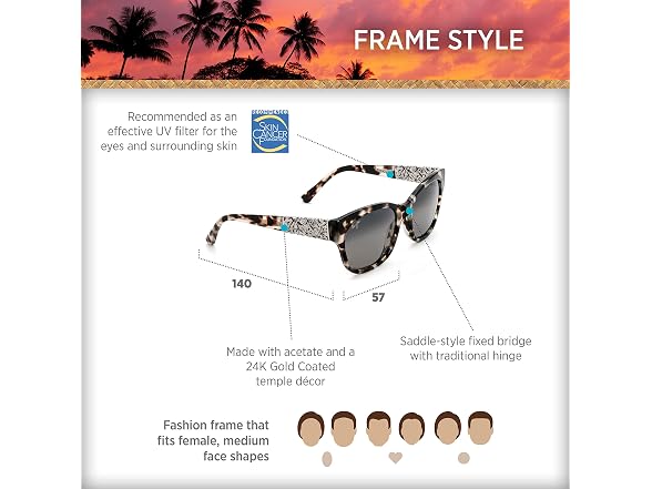 Maui Jim Women's Monstera Leaf Polarized Sunglasses