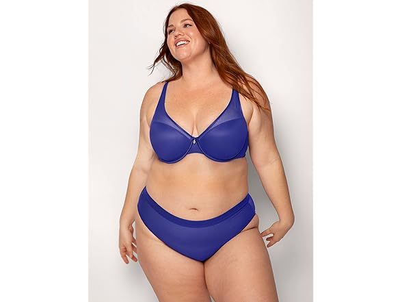 Curvy (3X) Blue Mesh Brief