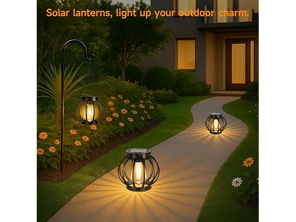 siruitong B0F8NP33SY 2 Pack Solar Lantern - Pumpkin