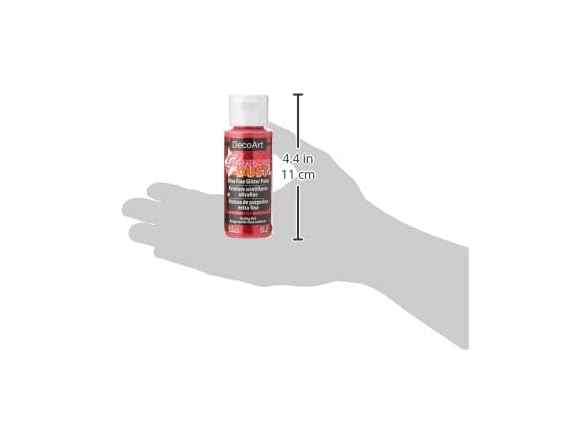 DecoArt Glamour Dust 2-Ounce Sizzling Red Glitter Paint