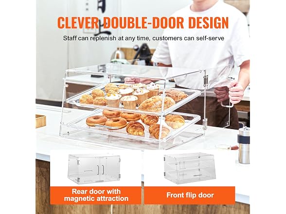 Pastry Display Case, 2-Tier Commercial