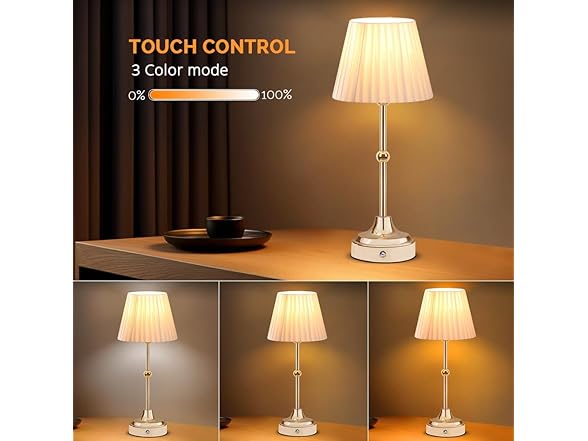 Leroxo Cordless Metal Table Lamp