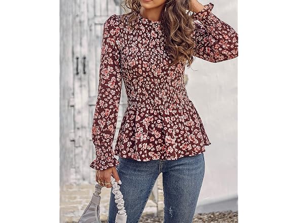 Prettygarden Women (M) Tops Casual Long Hem Shirt