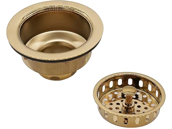 Westbrass COMBO PACK 3-1/2" Post Style Large Sink Basket