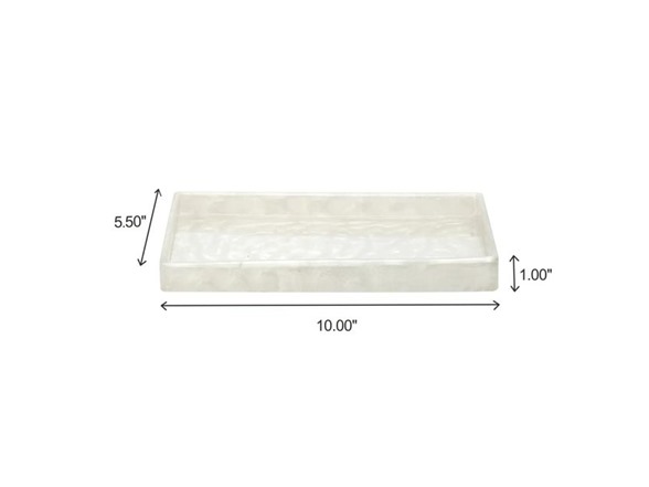 J&V Textiles 7 Pc Resin Bathroom Accessories Set IVORY