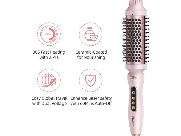 1.7 inch Heated Round Thermal Brush