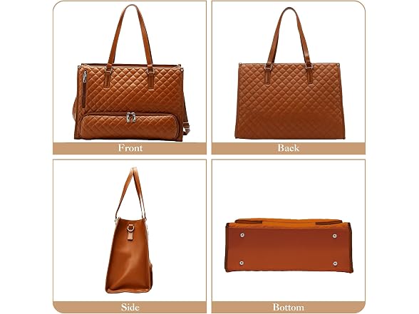 PU Leather Lunch Bag Work Tote Bag